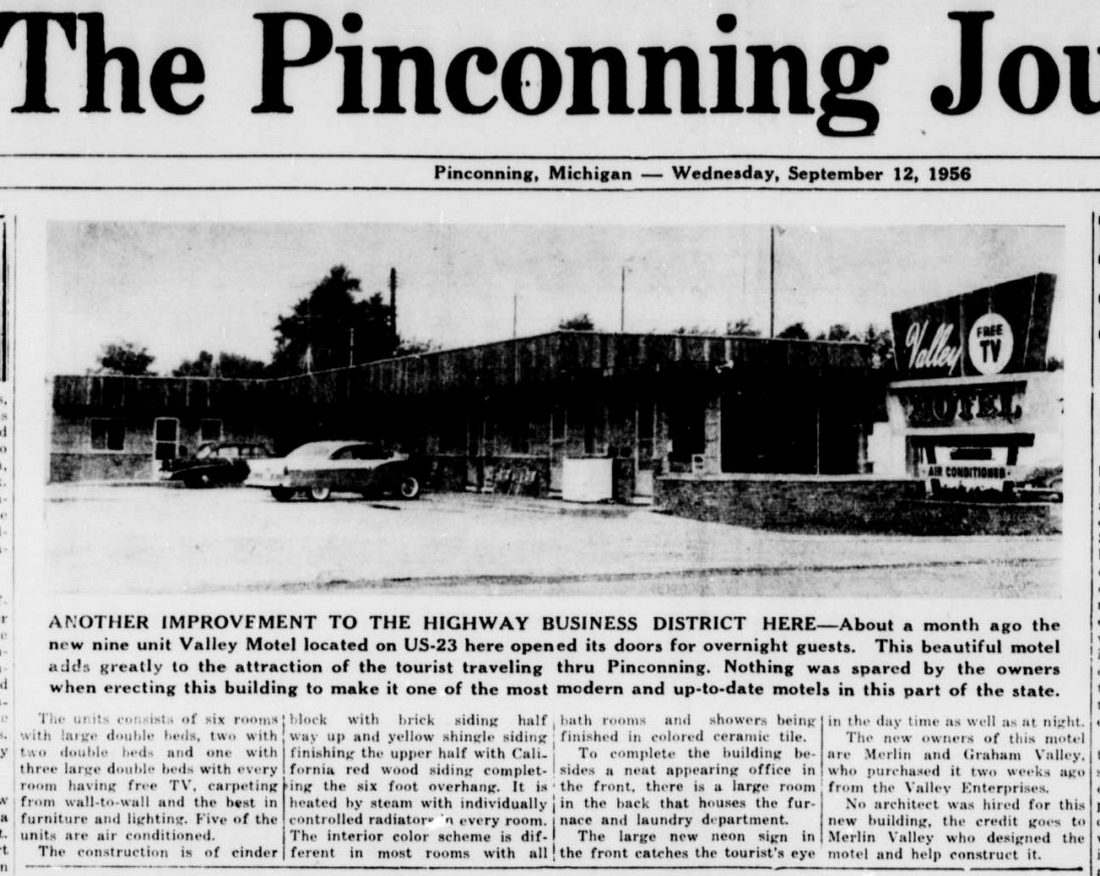 Valley Motel - Sept 1956 Grand Opening From Andrew Scott (newer photo)
